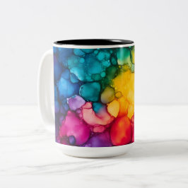 Tvåtons mugg med alkoholbläckdesign, 0,44 l