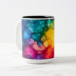 Tvåtons mugg med alkoholbläckdesign, 0,44 l
