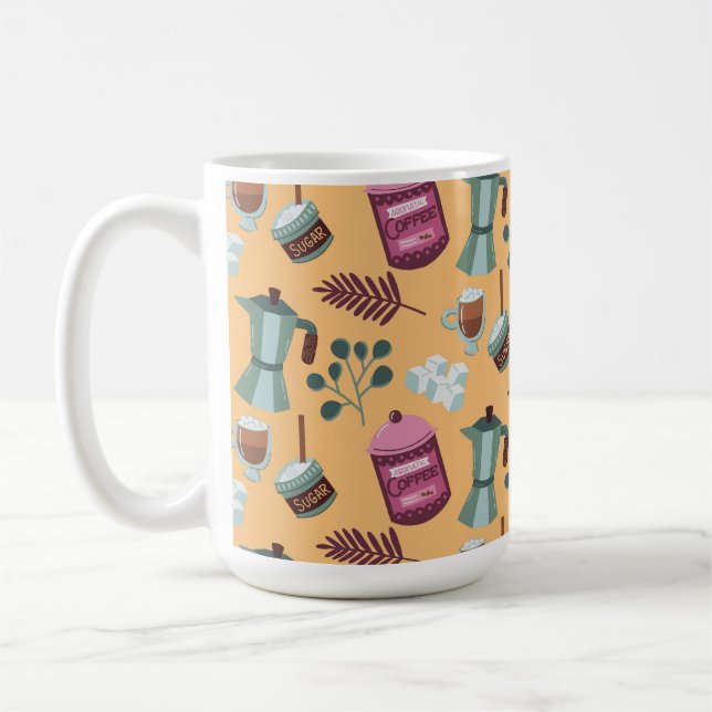 Tvåtons muggdesign  kaffemugg (Vänster)