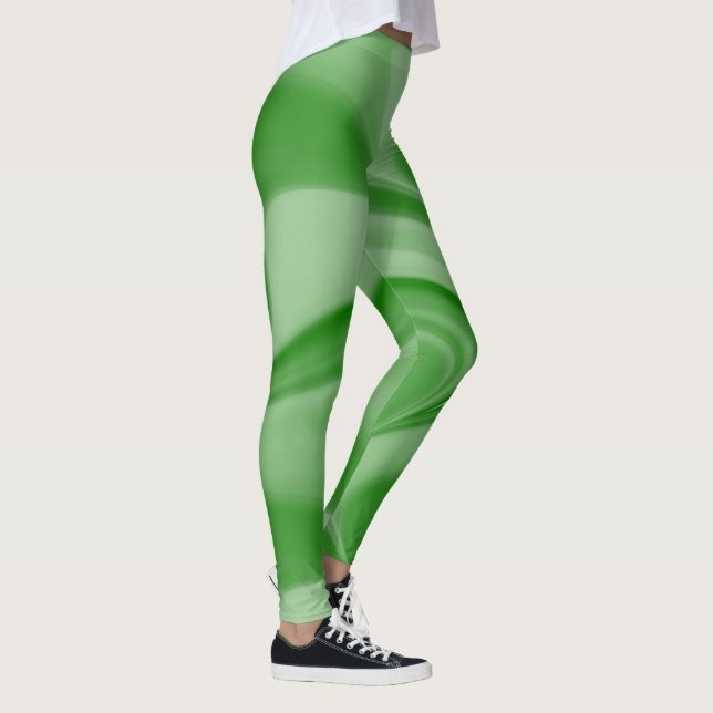 Tvåtons smaragdvirvel leggings (Höger)