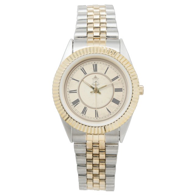 Tvåtons vintage urtavla armbandsur (Framsida)