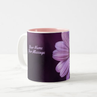 Tvåtonsblomma på mugg