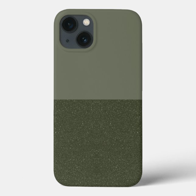 Tvåtonsbuss Grönt iPhone 13 Fodral - Anpassade (Baksida)