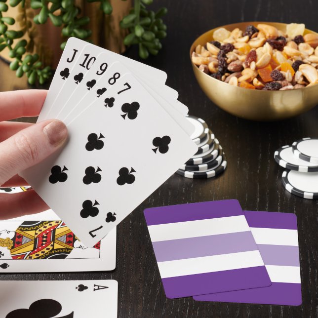 Tvåtonsfärger Ränder Casinokort (På plats)