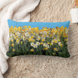Tvåtonsmedelley av Daffodil Flowers Lumbarkudde