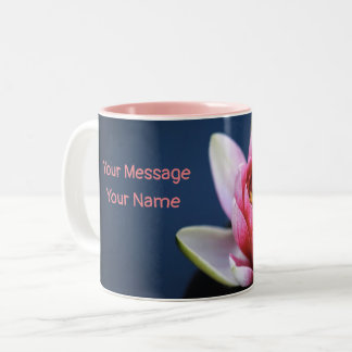 Tvåtonsmugg rosa blomma Två-Tonad mugg
