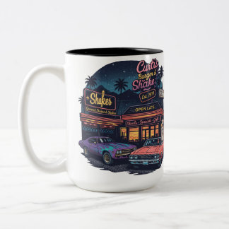 Tvåtonsmugg vintagebilsstil Två-Tonad mugg