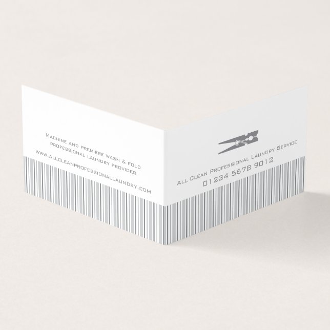 Tvätt-affärskort-kiosk-kortinnehavare Visitkort (Utsida)