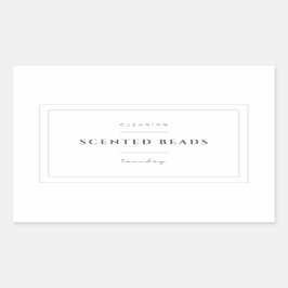 Tvätt-centrerade Pärlor-etikettstämplar Rektangulärt Klistermärke