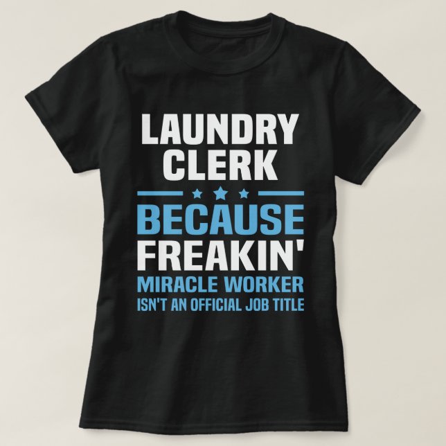 Tvätt Clerk T Shirt (Design framsida)