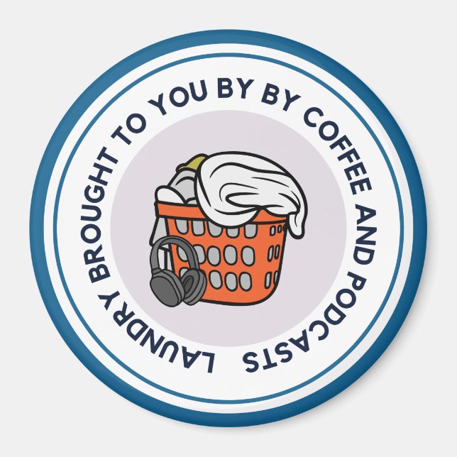 Tvätt efter Podcasts Car Magnet Blue (Framsidan)