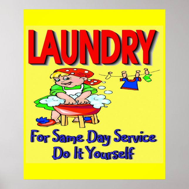 TVÄTT - Gör det själv för samma dag-service Poster (Framsidan)