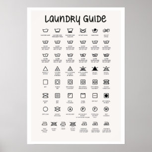 Tvätt Guide Poster för ditt Tvätt-rum