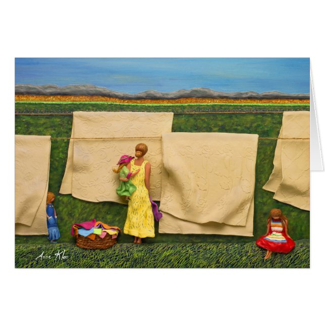 Tvätt Hälsningskort (Framsidan Horizontal)