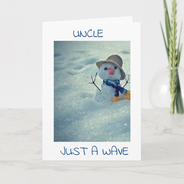 TVÄTT HEJ PÅ DIN **BIRTHDAY UNCLE**-KORT KORT (Framsida)