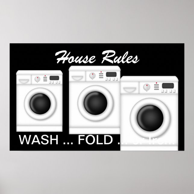 Tvätt - House Regler - SRF Poster (Framsidan)