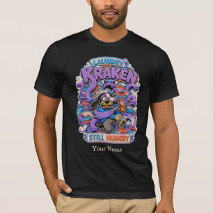 Tvätt Kraken Personlig Rolig Hund T-Shirt, Cus T Shirt