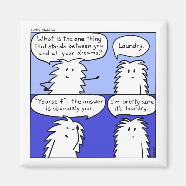 Tvätt Little Niddles Tecknad Magnet (Framsidan)