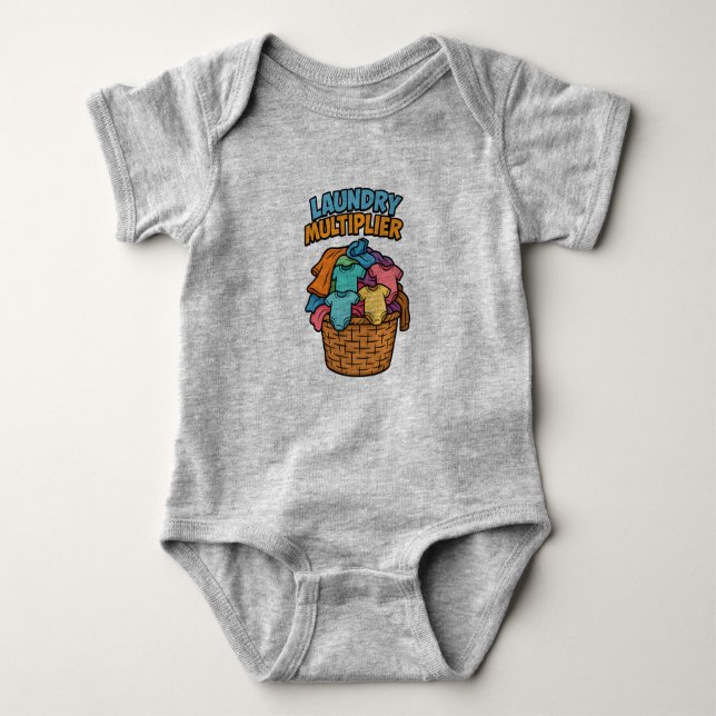 Tvätt Multiplier Baby Bodykostdräkt T Shirt (Framsida)
