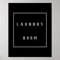 Tvätt rumsmonokroma minimalistisk typografi
