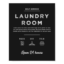 Tvätt Rumssignatur, verktygsrum Art Chalk Stil