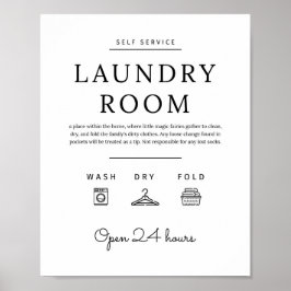 Tvätt rumssymbol, Verktygsrumsbild Poster