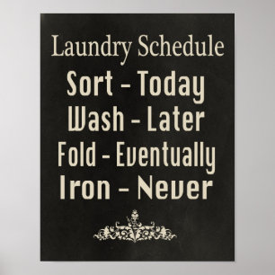Tvätt Schedule Poster