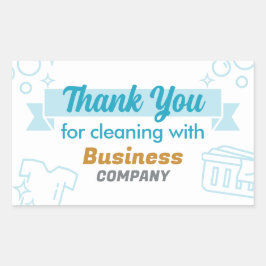 Tvätt Services Laundromat Dry Cleaners Tack Rektangulärt Klistermärke
