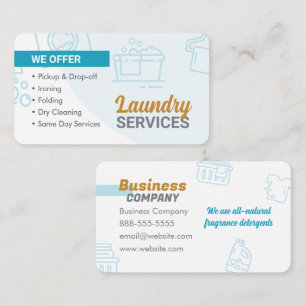 Tvätt Services Laundromat Dry Cleaners Visitkort