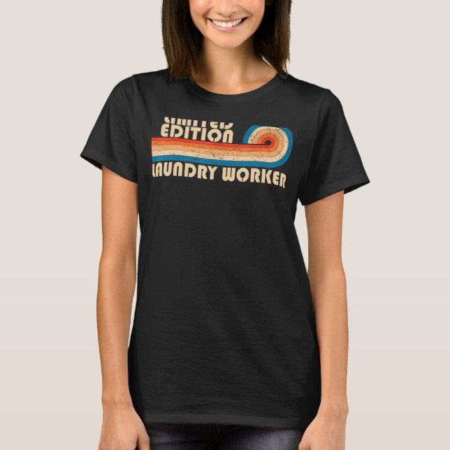TVÄTT WORKER FUNNY YRKESYRKESTJÄNST FÖDD T SHIRT (Framsida)