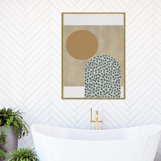 TVÄTTA ABSTRAKT i NEUTRALT GULD Poster (Skapare uppladdad)