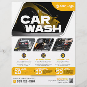 Tvätta bil - (mall) Flyer