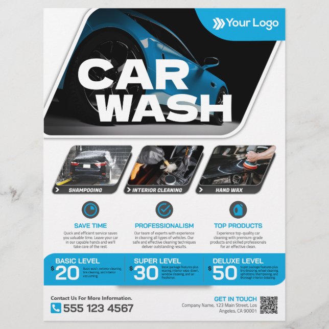 Tvätta bil - (mall) Flyer (Framsidan)