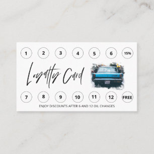 *~* Tvätta bil - Olje QR-LOGOTYP - tack  Lojalitetskort