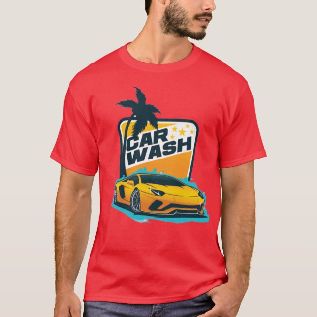 tvätta bil t shirt (Framsida)