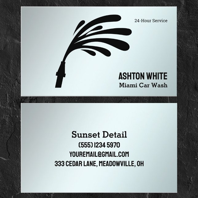 Tvätta bil visitkort (Car Wash Business Cards)