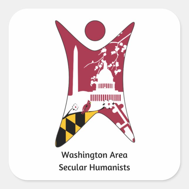 TVÄTTA bildekal Fyrkantigt Klistermärke (Framsida)