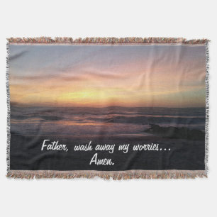 Tvätta bort mina bekymmer - vackra Sunset Print Pr Mysfilt