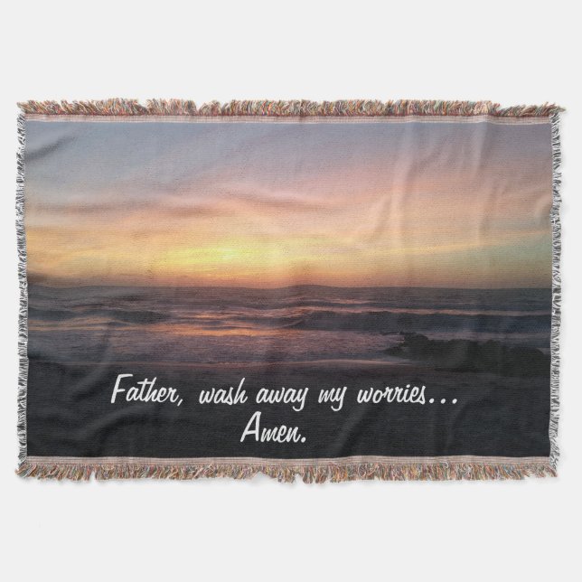 Tvätta bort mina bekymmer - vackra Sunset Print Pr Mysfilt (Framsidan)
