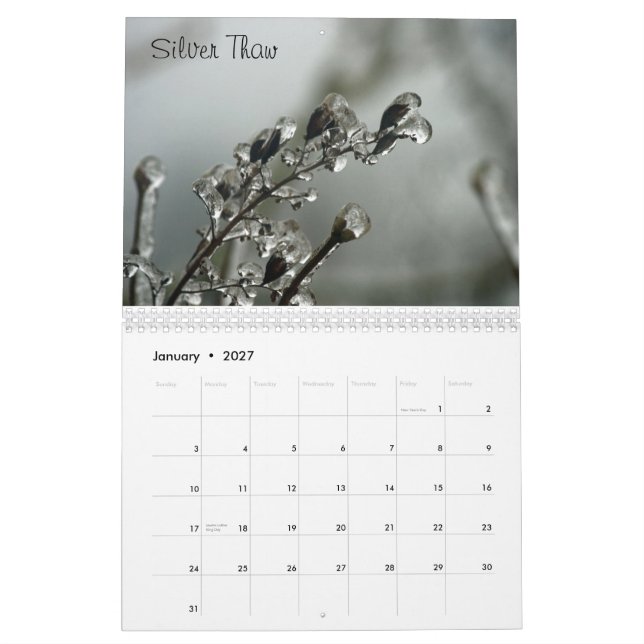 Tvätta den statliga kalendern kalender (Jan 2027)