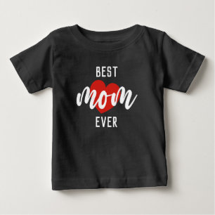 Tvätta designtexten bäst Mamma någonsin med hjärta T Shirt