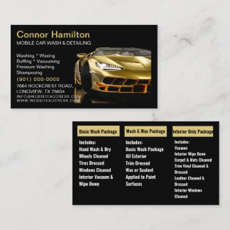 Tvätta detaljtryck Tvättande av mobila bilars  Visitkort
