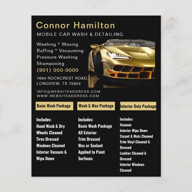 Tvätta detaljtryck Tvättande flygblad för Mobile C (Framsidan)