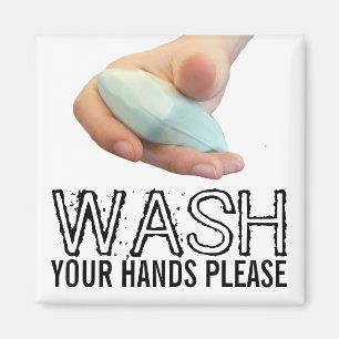 Tvätta din händer behar magnet