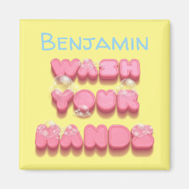 Tvätta din påminnelse om händer hygien magnet