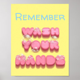 Tvätta din påminnelse om händer-hygien poster