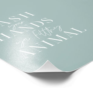 Tvätta ditt händer-filtdjur fototryck