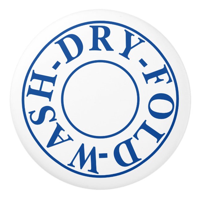 TVÄTTA DRY FOLD - Tvätt Room Ceramic Knob Knopp (Framsidan)