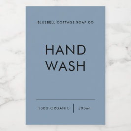 Tvätta etikett, Elegant, minimal produktetikett Mat Etikett