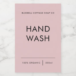 Tvätta etikett, Elegant, minimal produktetikett Mat Etikett